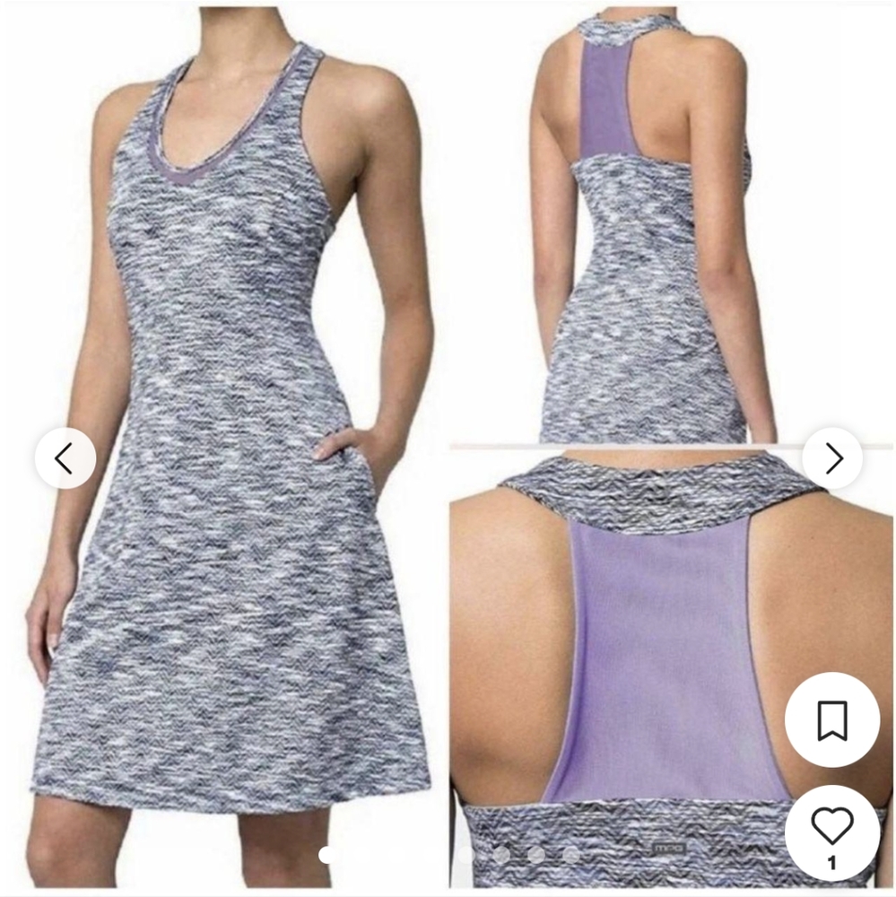 Sport Mesh Dress w built-in bra, S, MPG Mondetta Performance, Travel, racerback - Picture 1 of 14